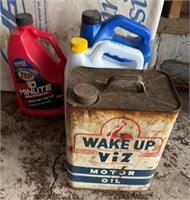 WAKE UP CAN , MOTOR OIL, DRAIN CLEANER