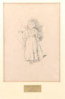 1896 James McNeil Whistler "Little Evelyn" Litho