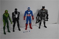Four Super Hero Figurines