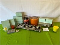 Party Lite Votives, Large Candle, Candle Holders +