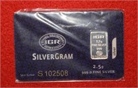 2.5g IGR Silver Bar .999  S102508