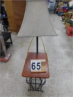 Lamp Table w/ Magazine Rack Lamp Works