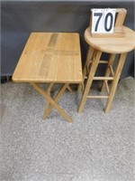 TV Tray & Stool 30"T