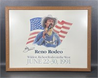 1991 Framed Signed Reno Rodeo Print 422/500