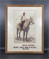 1998 Framed "The Roper" Reno Rodeo Print 422/500