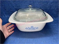 Vtg Corning Ware blue cornflower dutch oven 4qt