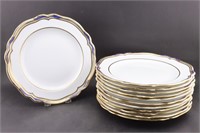12 Copeland Spode Cobalt & Gold Plates