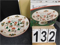 Christmas Cake Plate