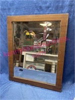 Antique shaving mirror 19x23