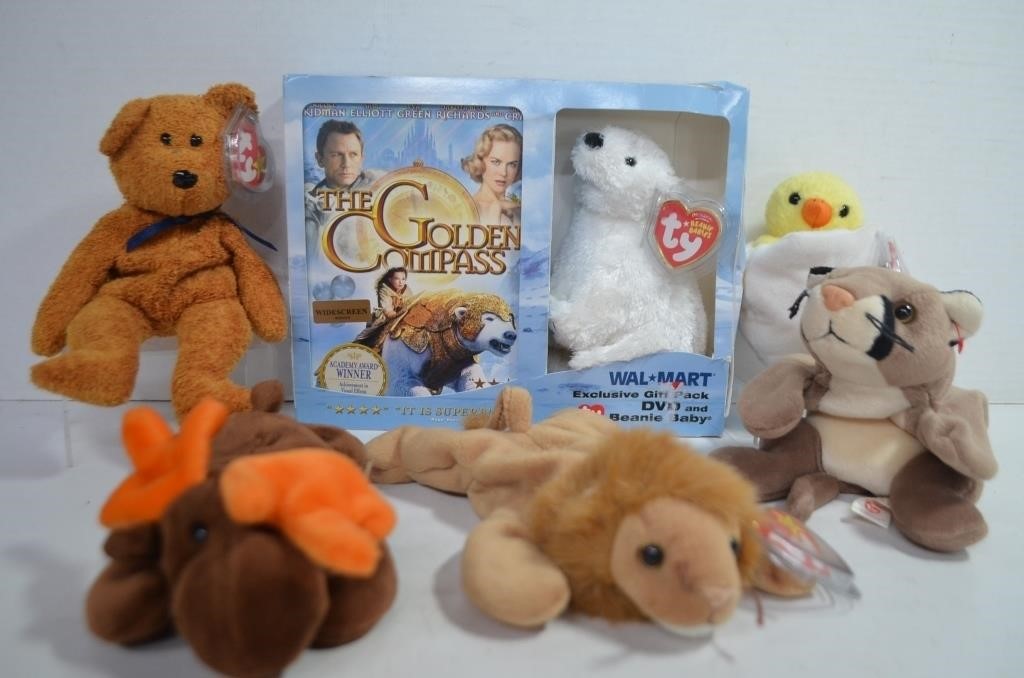 Collector's The Golden Compass Dvd Ty Beanie Set &