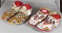 2 PAIRS OF MOCCASINS
