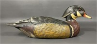 Vintage Wood Carved Duck