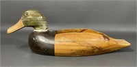 Carved Wood Mallard Match Holder