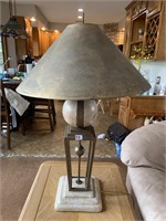 LAMP W/ DOUBLE BALL CENTER