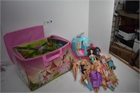 Barbie Dolls, Helicopter & Folding Play Mat