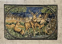 Vintage Wall Deer Scene Tapestry
