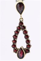 14K Gold Garnet Pendant