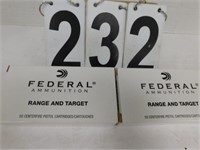 2 Boxes Federal 40 S&W 165 Grain 50 Cartridges