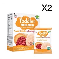 2 Pack Toddler Mum-Mum Organic Rice Biscuits