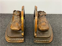 Vintage Bronzed Shoe Bookends Prop, Decor