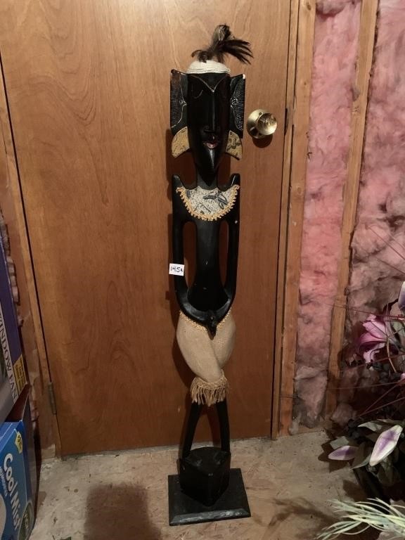 42" TALL WOOD NATIVE MAN