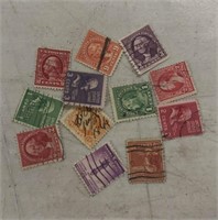 (12)”DIFFERENT” UNITED STATES POSTAGE STAMPS-