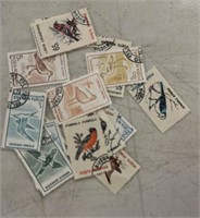 (18)”DIFFERENT” ROMANIA POSTAGE STAMPS-BIRDS