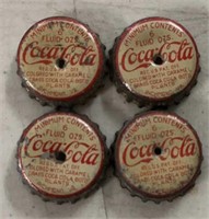 (4 COUNT) VINTAGE COCA-COLA BOTTLE CAP-RICHMOND,