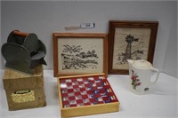 Card Shuffler, Teapot, Needle Art & Chess Game
