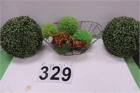 Basket of Artificial Greenery