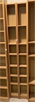 LIGHT OAK FINISH 78" H X 8" W X 8" D ADJ.