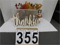 Artificial Flowers - 3 Thankful Signs