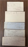 (5)HANDWRITTEN PAPER DOCUMENTS-DATED “1861 to