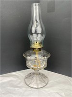 Antique Heavy Glass Eagle Risdon Oil Lamp