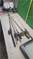 5- fishing poles and reels