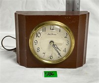 Vtg Seth Thomas Mahogany Wooden Alarm Clock