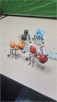 4 metal garden ants