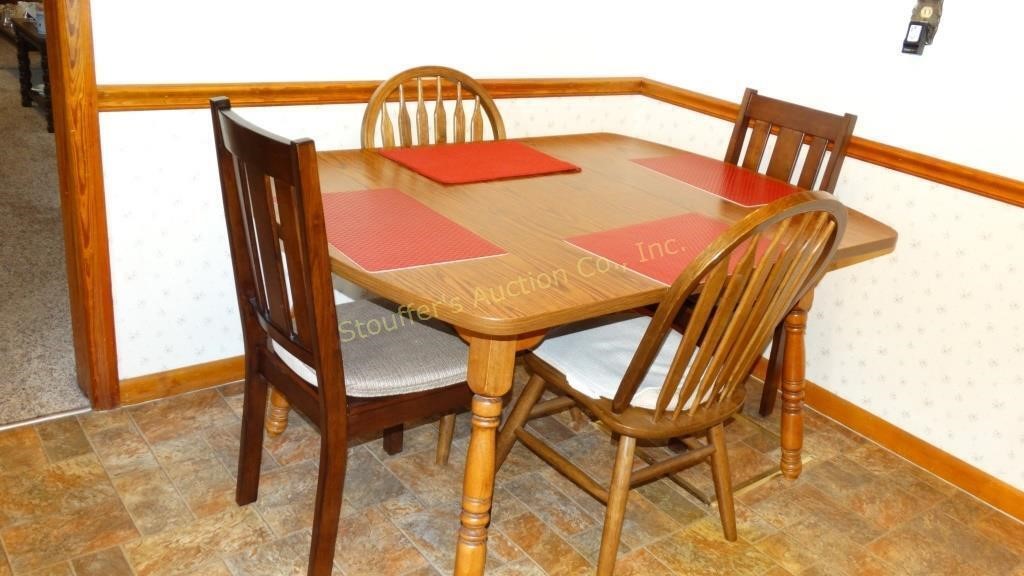 Table & 4 chairs overall length 58" w/ 17" board