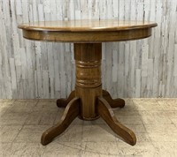 Small Wooden Farmhouse Dining Table w Leaf
