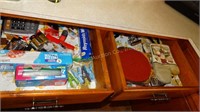 Contents of 5 drawers in kitchen