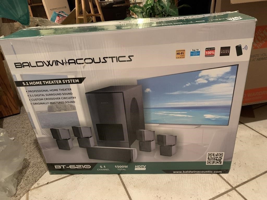 BALDWIN ACOUSTICS 5.1 HOME THEATER SYSTEM IN OB