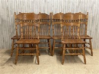 Wooden Spindle Back Dining Chairs (6)