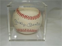 Mickey Mantle Signed Baseball H.O.F.
