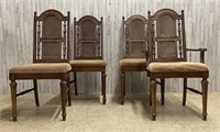 Six Vintage Rattan Upholstered Project Chairs