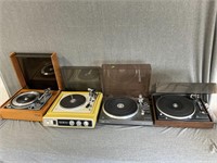 Lot of Vintage Turntables