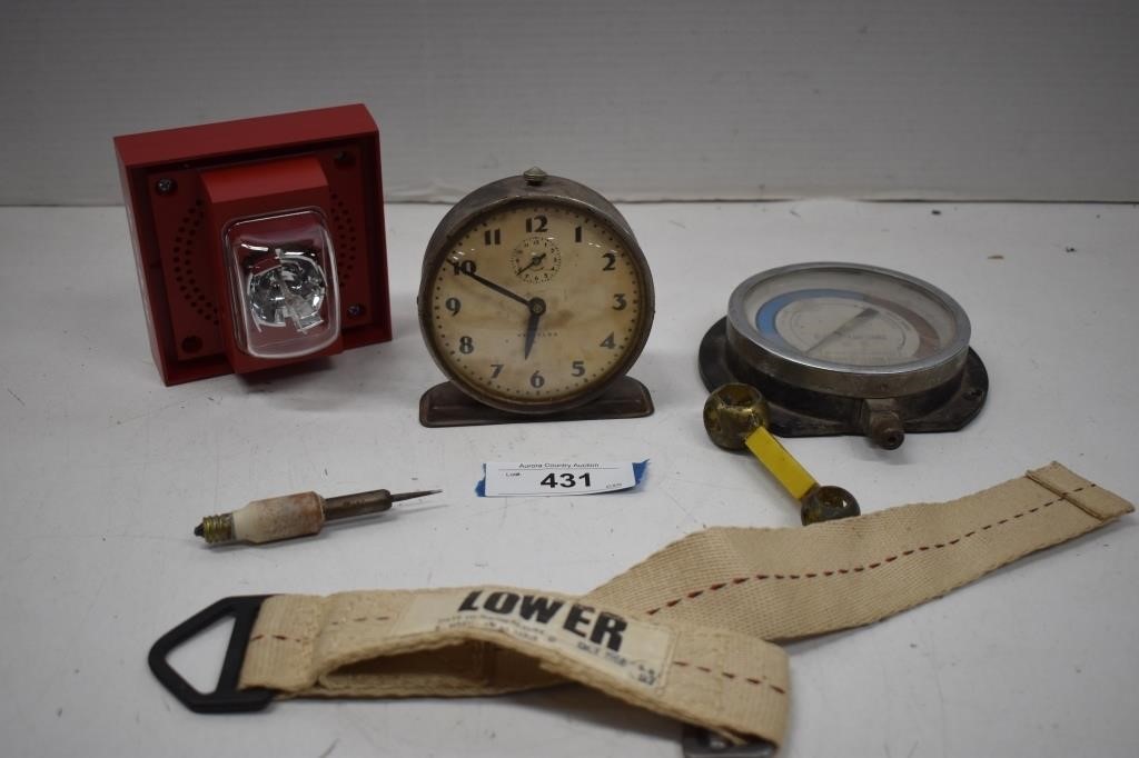 Fire Alarm Light & Siren. New. Vintage Clock ,