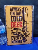 Cold Beer Wall Tin