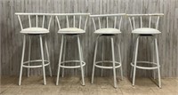 Four Metal Bar Stools