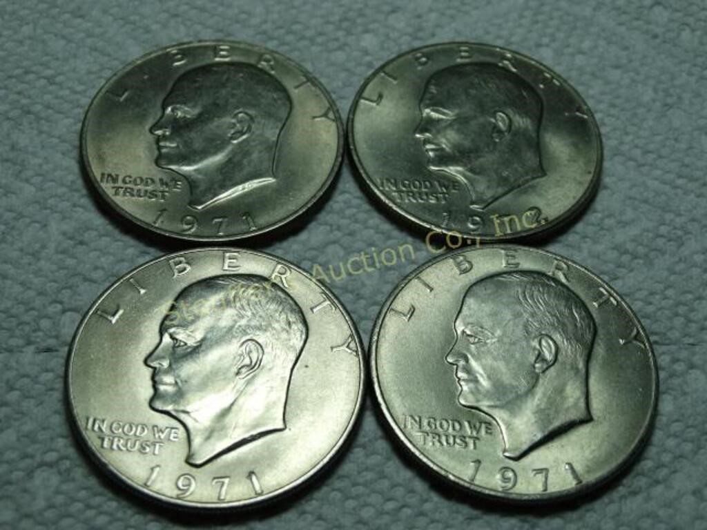 4-Eisenhower dollard 3-'71, 1-'72