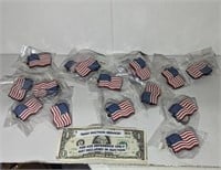 $59 Lot of 15 US Flag KEYCHAINS Long Lasting